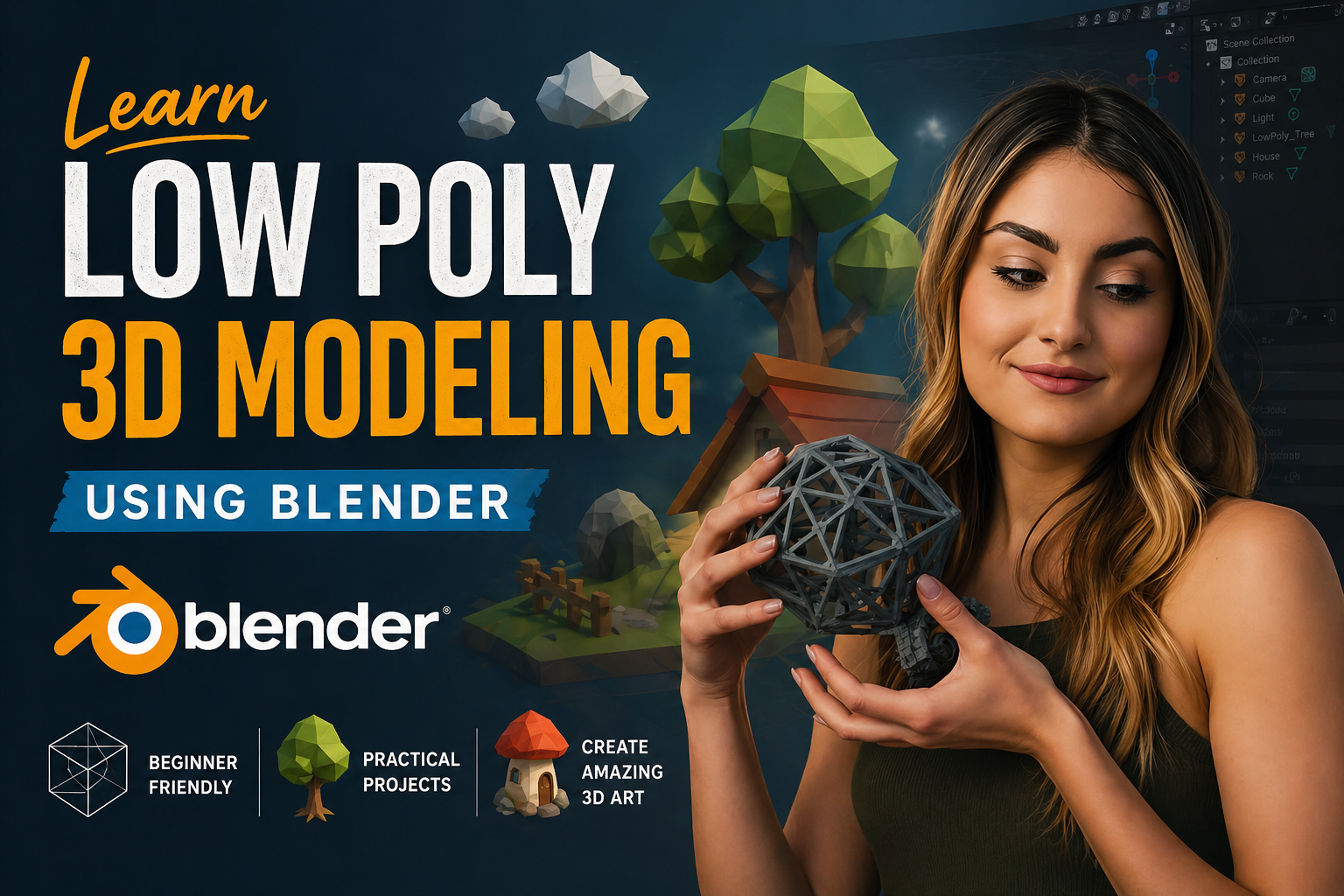 Learn Low Poly 3D Modeling Blender Course